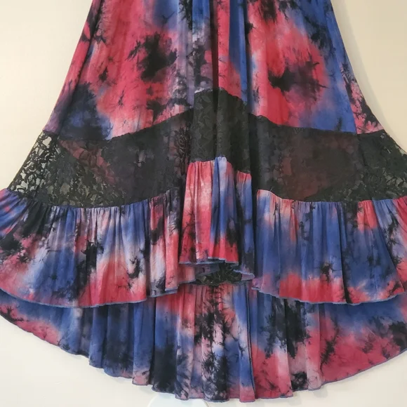 Paper Doll Tye-dye Lace Skirt - Picture 4 of 9